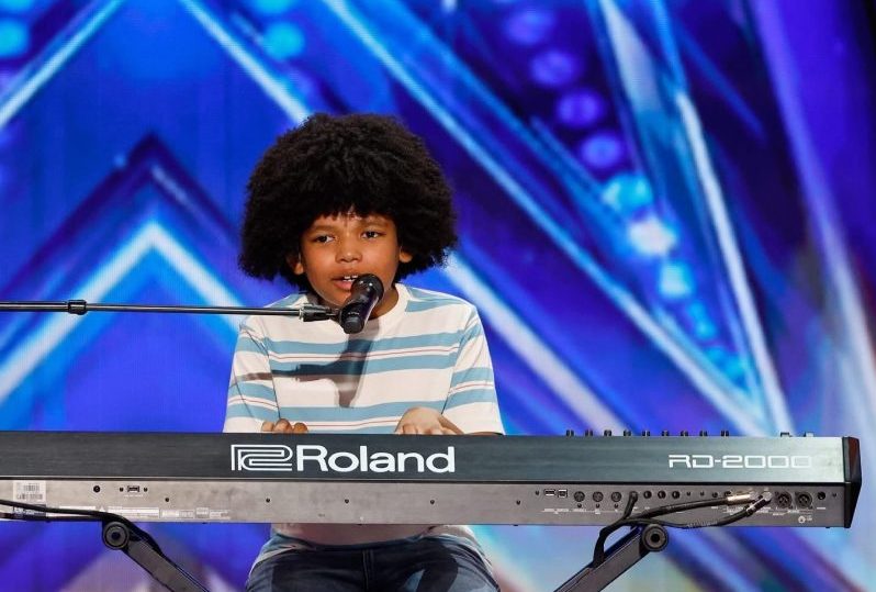 9-year-old Journeyy performing his original song Paradise on America’s Got Talent