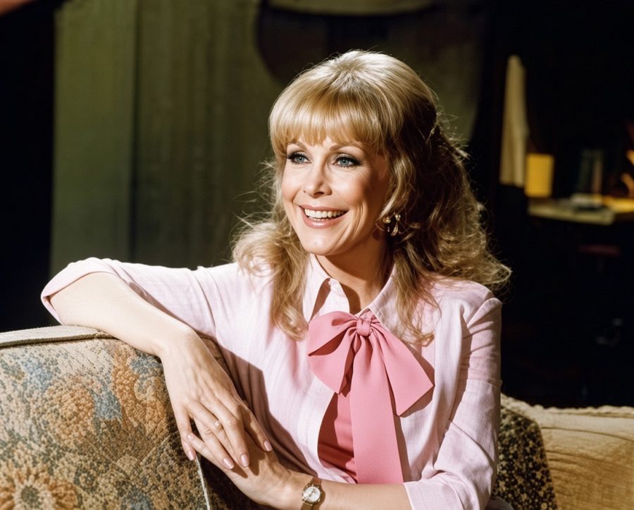 Barbara Eden in a vintage Hollywood screen moment