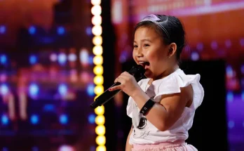 6-year-old Zoë Erianna performing on stage