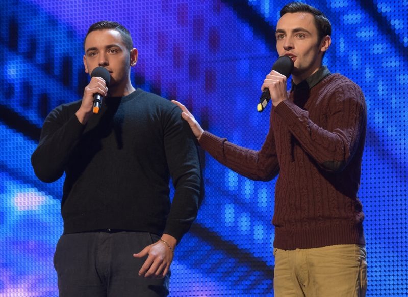 Singers performing a heartfelt tribute for their nan before appearing on stage in front of Simon Cowell
