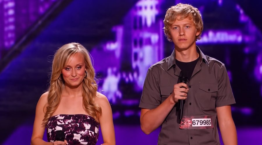Two best friends performing a singing duet together