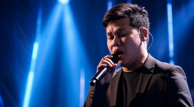 Marcelito Pomoy performing The Prayer with two voices on America’s Got Talent Champions