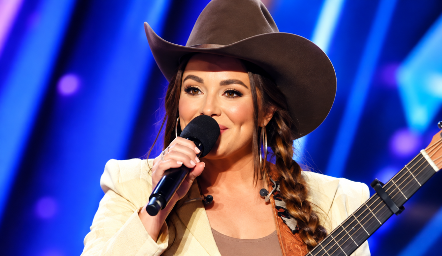 Kylie Frey performing her original song on America’s Got Talent