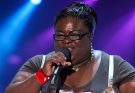 Panda Ross performs during her X Factor USA audition