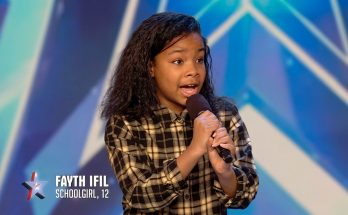 Fayth Ifil performing Tina Turner’s “Proud Mary” on Britain’s Got Talent.