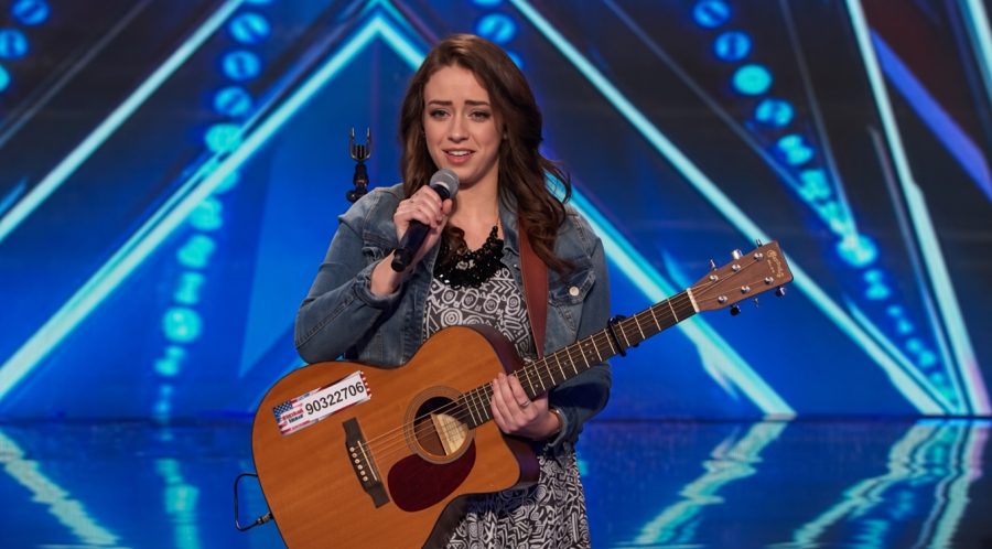 Anna Clendening performing her acoustic rendition of “Hallelujah” on America's Got Talent.