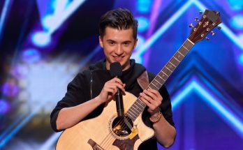 Marcin Patrzalek performing an energetic acoustic guitar arrangement on America’s Got Talent.
