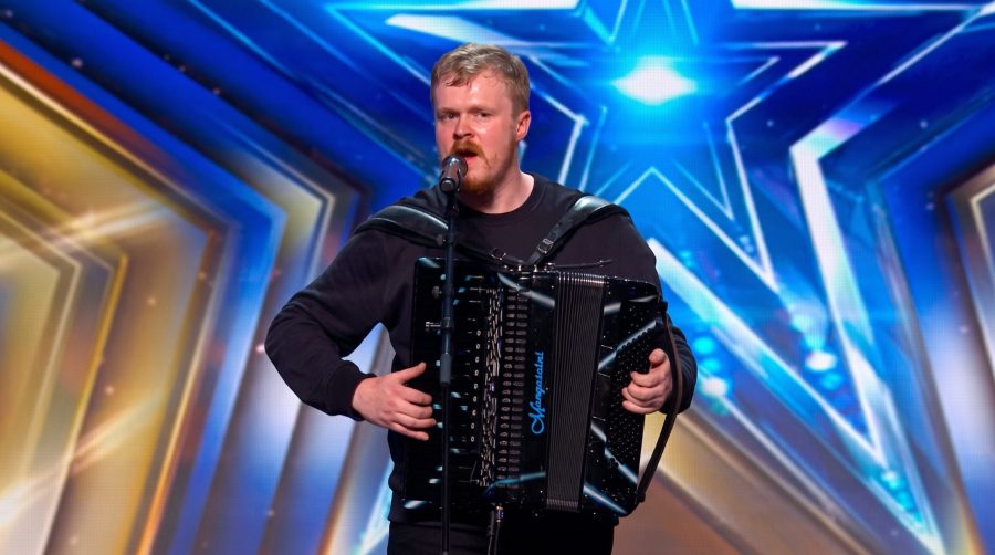 Scottish musician RuMac playing the accordion during his Britain’s Got Talent 2025 audition.